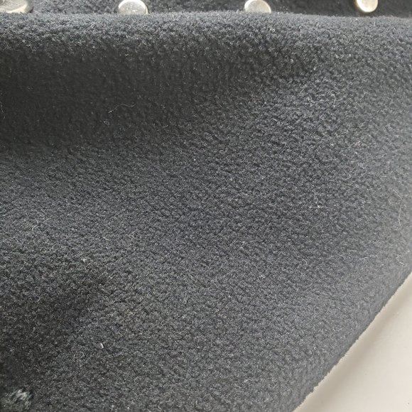 Black Fleece Studded Silver Grommet Scarf - Picture 8 of 9